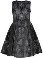 Paskal Sleeveless Laser Cut Dress - Black