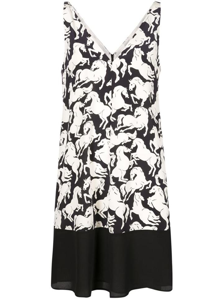 Stella Mccartney Horse Print Dress, Women's, Size: 40, Black, Silk