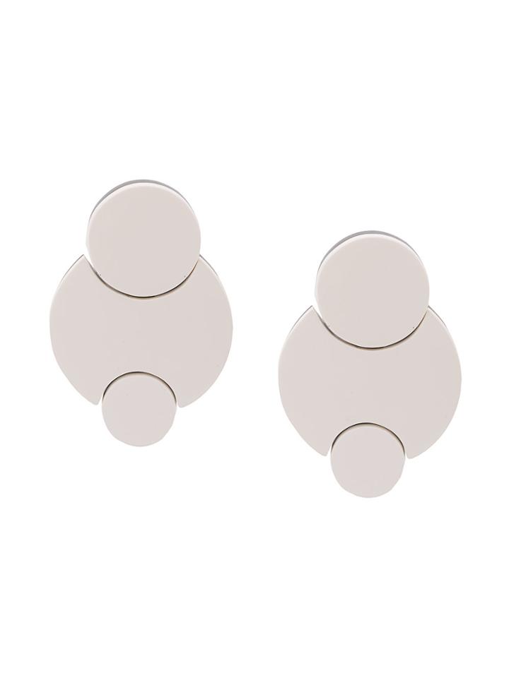 Monies Multi Circles Earring - White