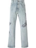 Golden Goose Deluxe Brand Embroidered Jeans, Men's, Size: 33, Grey, Cotton