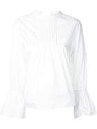 Torrazzo Donna - Pleated Bib Blouse - Women - Cotton - One Size, White, Cotton