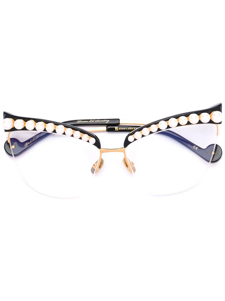 Anna Karin Karlsson Divine Lil' Something Glasses, Black, Acetate/metal