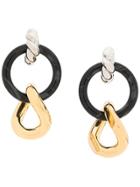 Balenciaga Loop And Hoop Earrings - Gold