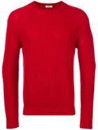 Valentino - Rib Knit Sweater - Men - Cashmere - Xs, Red, Cashmere