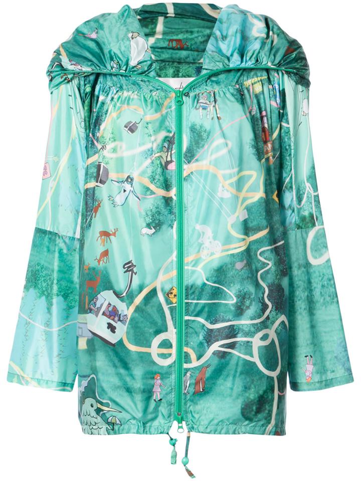 Tsumori Chisato Printed Hooded Jacket - Green