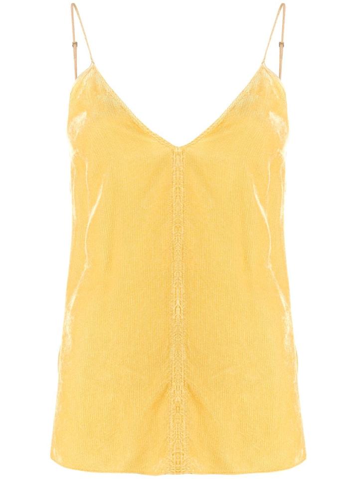 Forte Forte Ribbed Camisole Top - Yellow