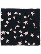 Lily And Lionel Star Embroidered Scarf - Blue