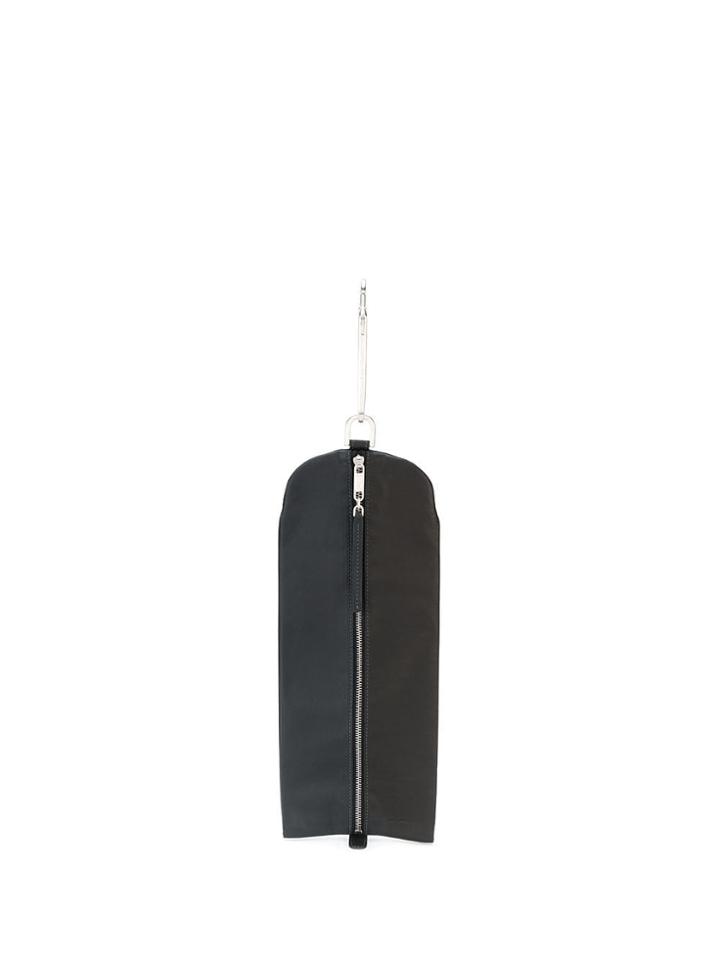 Rick Owens Zipped Wallet Keyring - Black