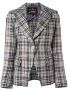Vivienne Westwood Anglomania Checked Blazer, Women's, Size: 40, Nude/neutrals, Cotton/polyester/virgin Wool
