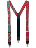 Etro Paisley Print Braces - Red