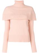 Chloé - Cashmere Layered Jumper - Women - Leather/cashmere - S, Pink/purple, Leather/cashmere