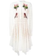 Stella Mccartney Embroidered Robin Lace Dress, Women's, Size: 40, White, Cotton/polyester/silk