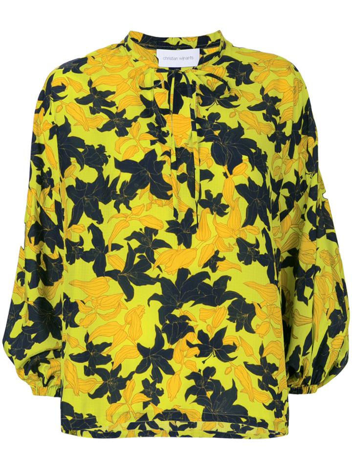 Christian Wijnants Thala Lilies Top - Yellow & Orange