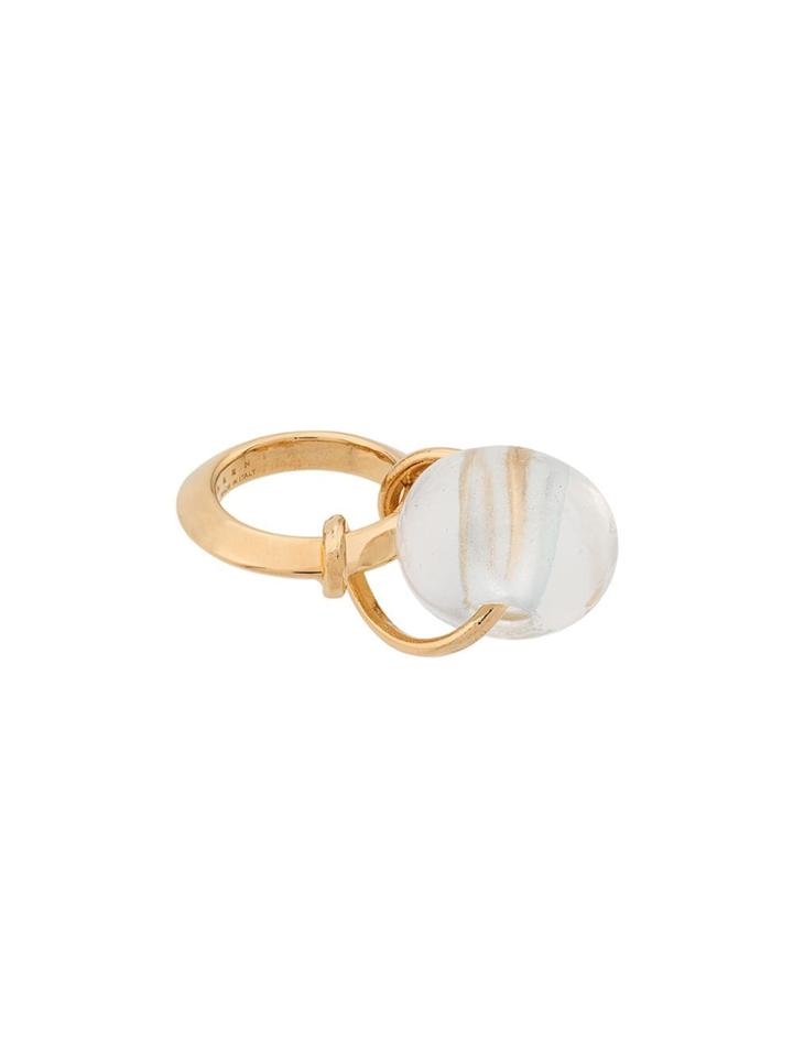 Marni Structured Glass Ring - Gold