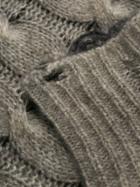 Avant Toi Cable Knit Jumper - Grey