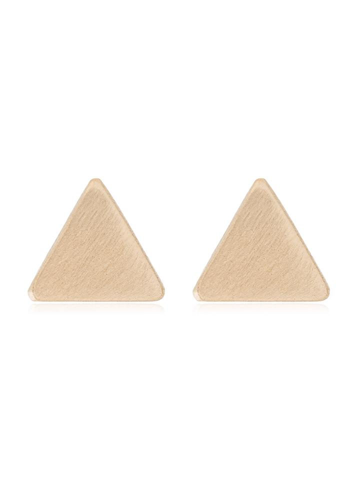 Melissa Joy Manning Triangle Stud Earrings - Metallic