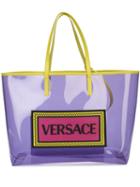 Versace Pvc Logo Shopper Tote - Purple