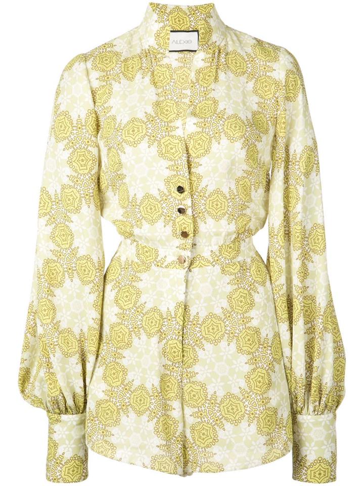 Alexis Lashawn Mosaic-print Romper - Green