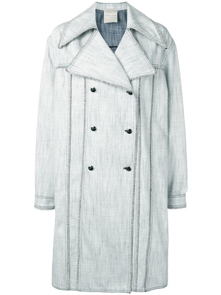 Marco De Vincenzo Embellished Midi Coat - White