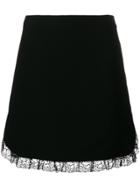 Miu Miu Lace Trimmed Mini Skirt - Black