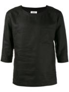 Sulvam Pull Over Shirt, Men's, Size: Medium, Black, Linen/flax