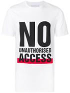 Neil Barrett No Unauthorised Access T-shirt - White