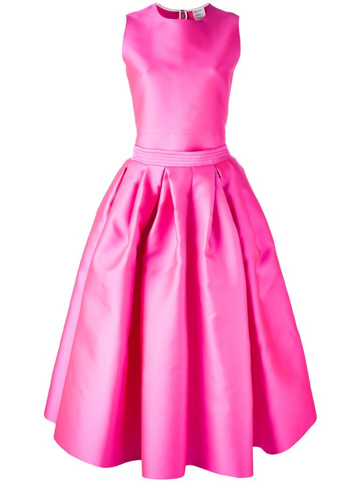 Maison Rabih Kayrouz Pleated Trim Dress, Women's, Size: 38, Pink/purple, Polyester/silk