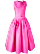 Maison Rabih Kayrouz Pleated Trim Dress, Women's, Size: 38, Pink/purple, Polyester/silk