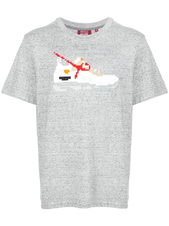 Mostly Heard Rarely Seen 8-bit White Gear T-shirt - Grey