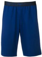 Emporio Armani Logo Waistband Track Shorts - Blue