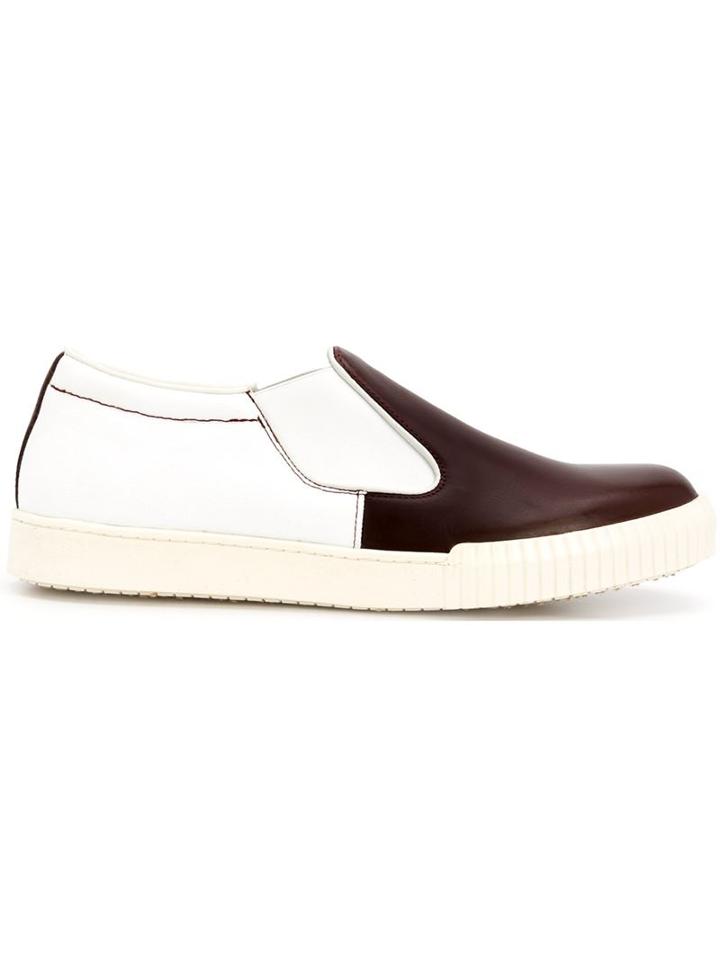 Marni 'canvas/calf' Slip-on Sneakers