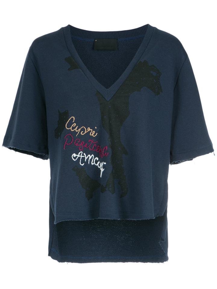 Andrea Bogosian Embroidered Top - Blue