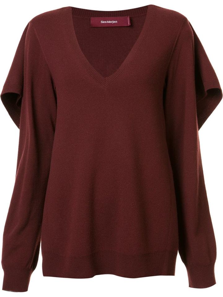 Sies Marjan Cape Detail Jumper - Red