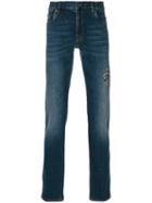 Roberto Cavalli - Embroidered Regular Jeans - Men - Cotton/spandex/elastane/viscose - 36, Blue, Cotton/spandex/elastane/viscose