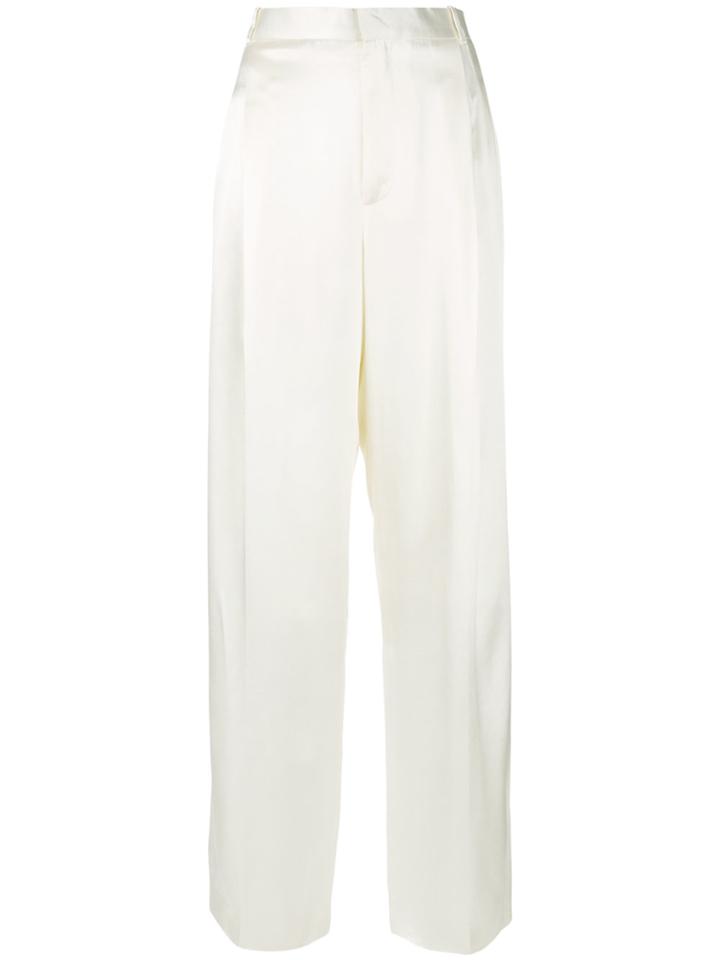 Givenchy High Waisted Wide Leg Trousers - White
