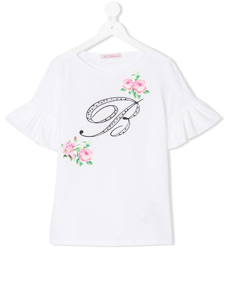 Miss Blumarine B Motif T-shirt - White