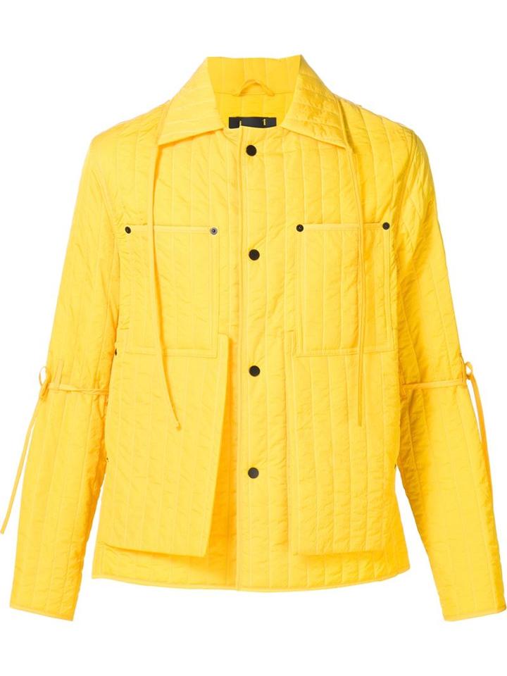 Craig Green Padded Ribbon Detail Jacket, Men's, Size: Large, Yellow/orange, Nylon