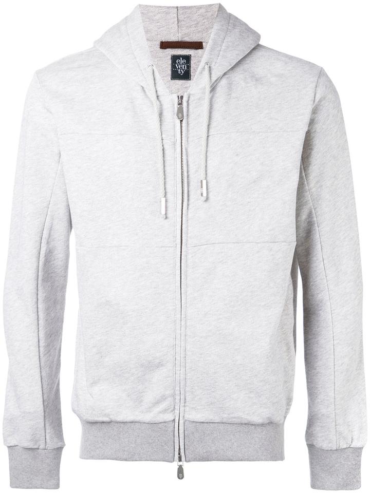 Eleventy - Zipped Hoodie - Men - Cotton - L, Grey, Cotton