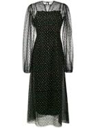 Emilia Wickstead Camelita Sheer Lace Polka Dot Dress - Black