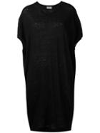 By Malene Birger - Sizco T-shirt Dress - Women - Linen/flax - S, Women's, Black, Linen/flax
