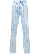 Bottega Veneta Paneled Biker Jeans - Blue