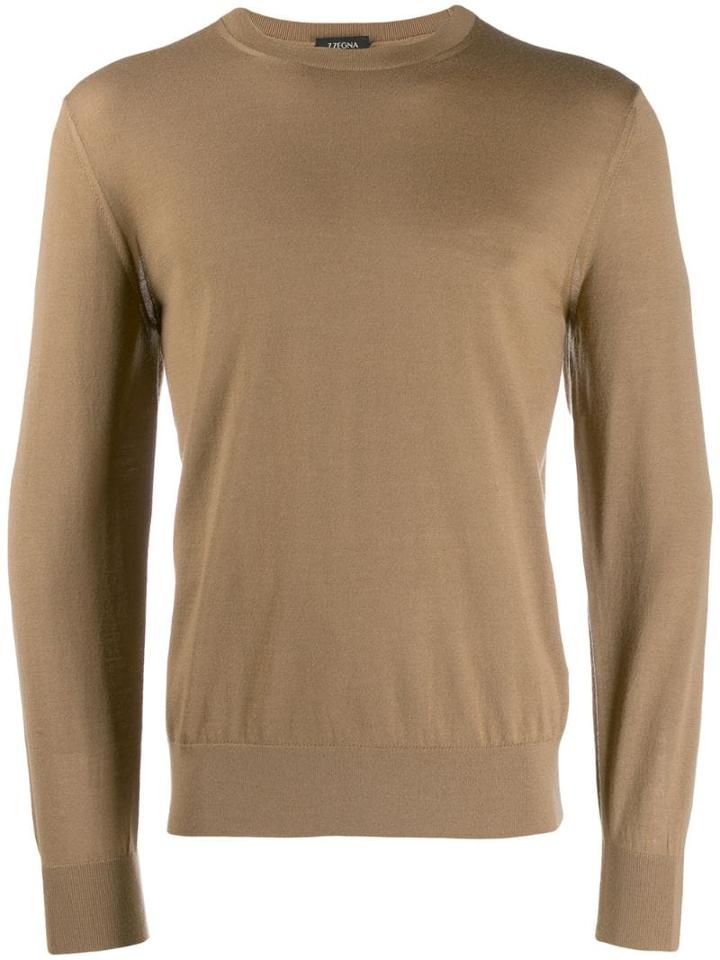 Z Zegna Long Sleeve Jumper - Neutrals