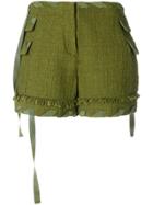 Msgm Tie String Shorts - Green