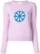 Alberta Ferretti Snowflake Intarsia Sweater - Pink