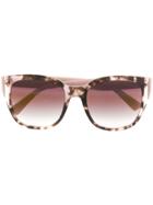 Valentino Eyewear Logo And Stud Oversized Sunglasses - Pink