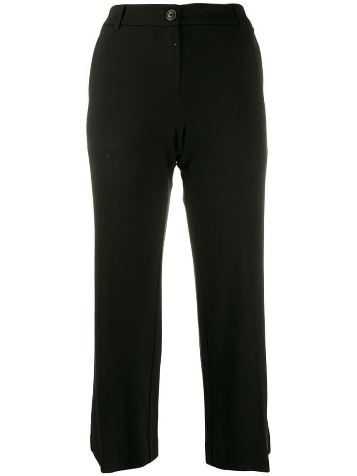 Twin-set Cropped Wool Trousers - Black