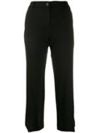 Twin-set Cropped Wool Trousers - Black