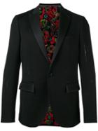 Etro Classic Blazer, Men's, Size: 50, Black, Cotton/nylon/polyester/silk