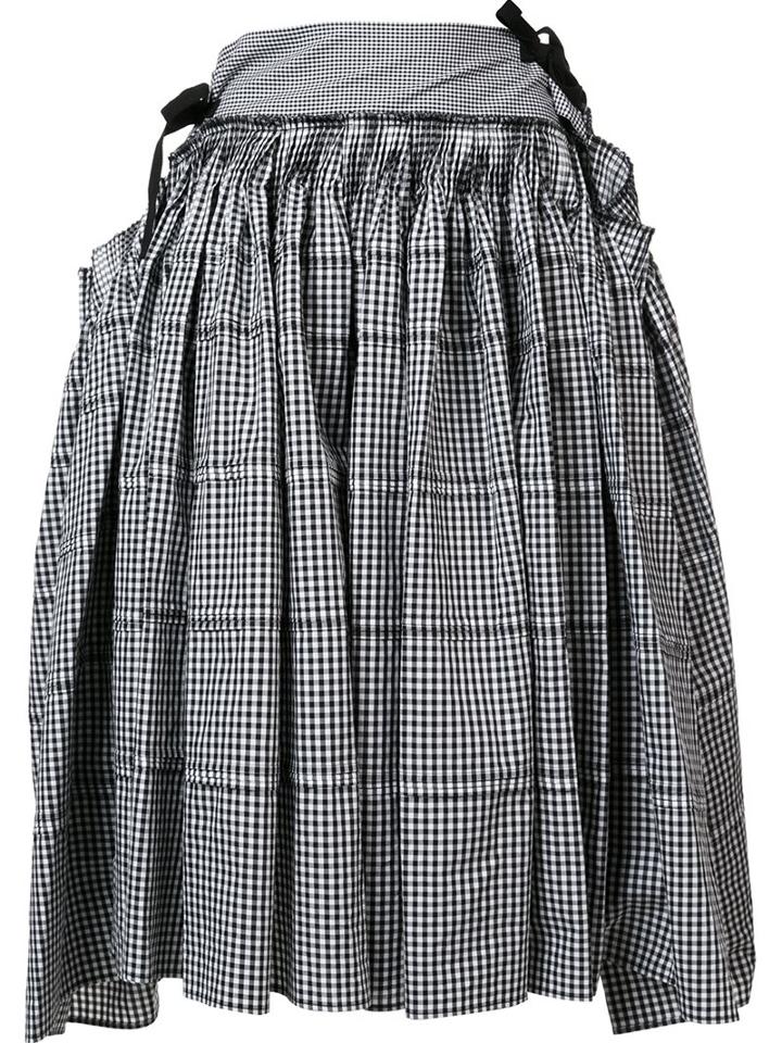 Comme Des Garçons Tricot Checked Full Skirt