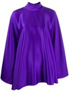 Styland High-neck Draped Dress - Purple